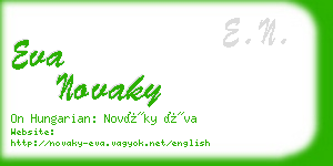 eva novaky business card